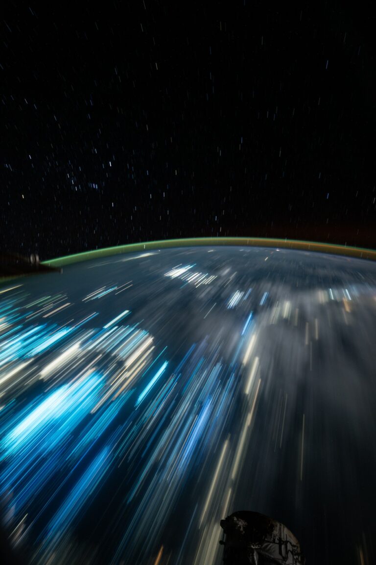 Earth and star trails — view from the ISS